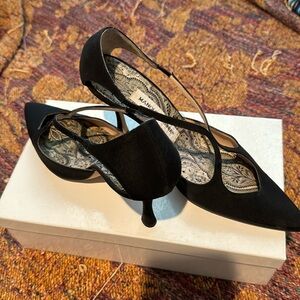 Black Satin Manolo Blahnik heels